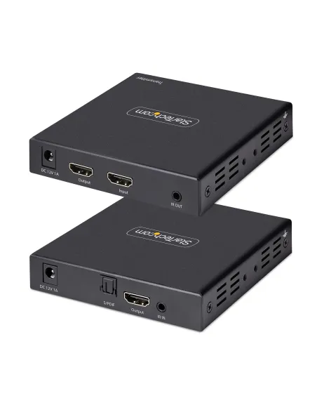 StarTech.com Extensor Alargador HDMI 4K por Cable CAT5 CAT6 Ethernet - Extensor de Vídeo 4K 60Hz HDR hasta 70m - Salida de