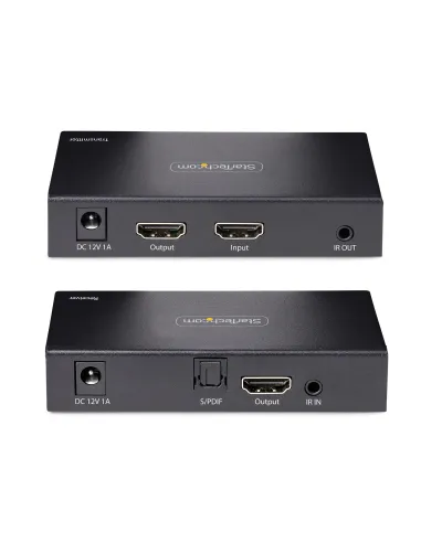 StarTech.com Extensor Alargador HDMI 4K por Cable CAT5 CAT6 Ethernet - Extensor de Vídeo 4K 60Hz HDR hasta 70m - Salida de