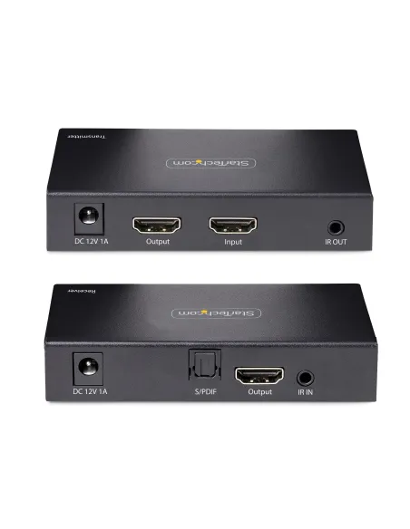 StarTech.com Extensor Alargador HDMI 4K por Cable CAT5 CAT6 Ethernet - Extensor de Vídeo 4K 60Hz HDR hasta 70m - Salida de