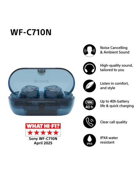 Sony WFC710NL.CE7 auricular y casco Auriculares True Wireless Stereo (TWS) Dentro de oído Llamadas Música USB Tipo C Bluetooth