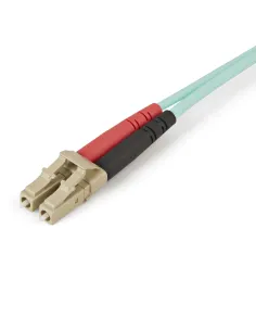 StarTech.com Cable de 1m de Fibra Óptica Multimodo LC UPC a LC UPC OM4 - 50 125µm - Fibra LOMMF VCSEL - Redes de 100G - Cable 2
