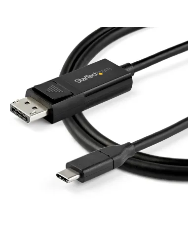 StarTech.com Cable de 1m USB-C a DisplayPort 1.4 - Convertidor Bidireccional Adaptador de Vídeo USB Tipo C - HBR3 HDR DSC -