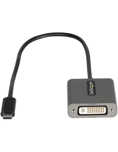 StarTech.com Adaptador USB C a DVI - Conversor de Vídeo USB Tipo C a DVI-D para Monitor Proyector - Compatible con Thunderbolt