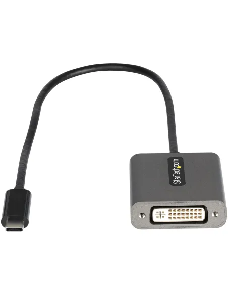 StarTech.com Adaptador USB C a DVI - Conversor de Vídeo USB Tipo C a DVI-D para Monitor Proyector - Compatible con Thunderbolt