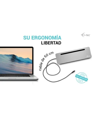 i-tec USB-C Metal Ergonomic 3x 4K Display Docking Station with Power Delivery 100 W + Universal Charger 100 W