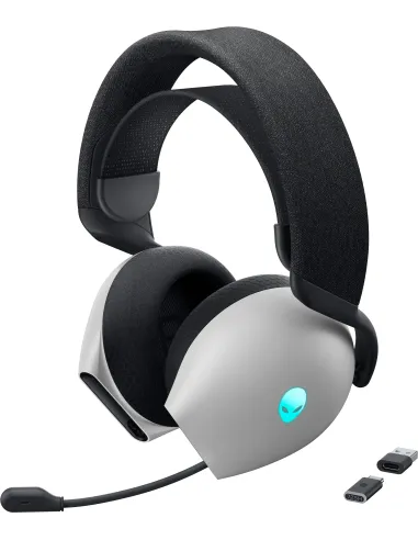 Alienware AW725H Auriculares Inalámbrico y alámbrico Diadema Juego USB Tipo C Bluetooth Negro, Blanco