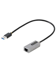 StarTech.com Adaptador USB 3.0 a Ethernet Gigabit de 10 100 1000 para Portátiles - con Cable Incorporado de 30cm - Adaptador