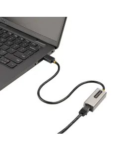 StarTech.com Adaptador USB 3.0 a Ethernet Gigabit de 10 100 1000 para Portátiles - con Cable Incorporado de 30cm - Adaptador 2