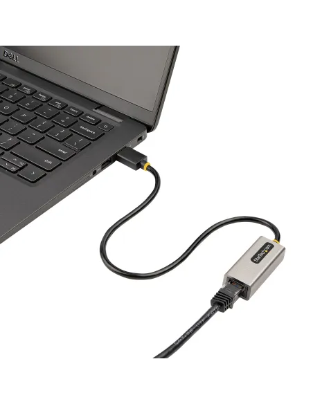 StarTech.com Adaptador USB 3.0 a Ethernet Gigabit de 10 100 1000 para Portátiles - con Cable Incorporado de 30cm - Adaptador