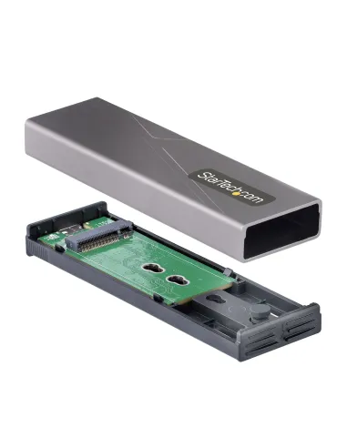 StarTech.com Caja Externa de Aluninio USB-C 10Gbps a NVMe M.2 o SSD M.2 SATA - Sin Herramientas para SSD M.2 NGFF PCIe SATA -