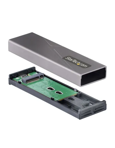 StarTech.com Caja Externa de Aluninio USB-C 10Gbps a NVMe M.2 o SSD M.2 SATA - Sin Herramientas para SSD M.2 NGFF PCIe SATA -