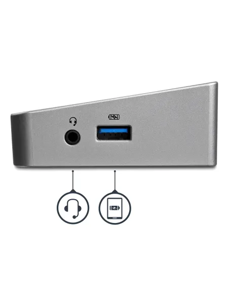StarTech.com Docking Station USB 3.0 2x DisplayPort y HDMI 4K para 3 Monitores - Hub 5x USB-A (1x Fast Charge) - Audio de 3,5mm