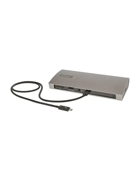 StarTech.com Docking Station Thunderbolt 4, PD de 96W, para 1 Monitor de 8K para 2 Monitores de 4K 60Hz, 3xTB4 USB4,