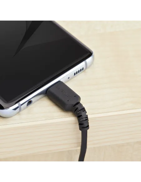 StarTech.com Cable de Carga USB-A a USB-C de 2m - Cable de Carga Rápida y Sincronización USB 2.0 de Servicio Pesado - Cable de