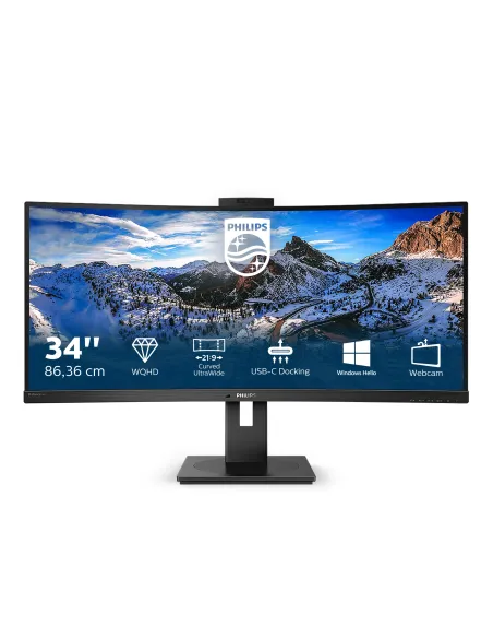 Philips P Line 346P1CRH 00 pantalla para PC 86,4 cm (34") 3440 x 1440 Pixeles UltraWide Quad HD LED Negro