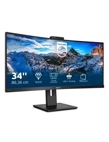 Philips P Line 346P1CRH 00 pantalla para PC 86,4 cm (34") 3440 x 1440 Pixeles UltraWide Quad HD LED Negro