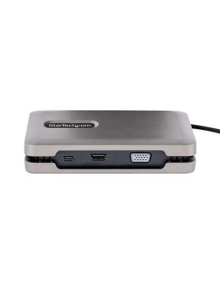 StarTech.com Adaptador Multipuertos USB-C - Vídeo USB Tipo C con Modo Alt de DP - HDMI 2.0 4K -VGA - Docking Station USB-C para