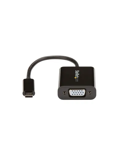 StarTech.com Adaptador USB C a VGA - Negro - 1080p - Convertidor de Vídeo para su MacBook Pro - Dongle de Pantalla USB Tipo C a