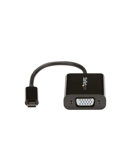 StarTech.com Adaptador USB C a VGA - Negro - 1080p - Convertidor de Vídeo para su MacBook Pro - Dongle de Pantalla USB Tipo C a