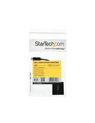 StarTech.com Adaptador USB C a VGA - Negro - 1080p - Convertidor de Vídeo para su MacBook Pro - Dongle de Pantalla USB Tipo C a