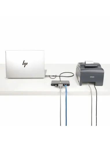 StarTech.com Hub Ladrón USB-C de 2 Puertos USB-A de 5Gbps con Red RJ45 Ethernet Gigabit y Puerto Serie DB9 RS232 FTDI -