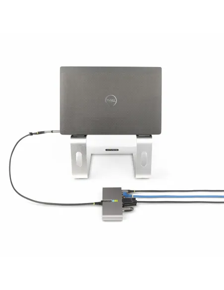 StarTech.com Hub Ladrón USB-C de 2 Puertos USB-A de 5Gbps con Red RJ45 Ethernet Gigabit y Puerto Serie DB9 RS232 FTDI -