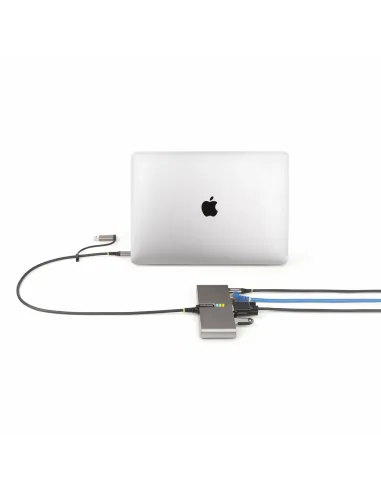 StarTech.com Hub Ladrón USB-C de 2 Puertos USB-A de 5Gbps con Red RJ45 Ethernet Gigabit y Puerto Serie DB9 RS232 FTDI -