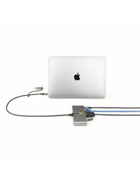 StarTech.com Hub Ladrón USB-C de 2 Puertos USB-A de 5Gbps con Red RJ45 Ethernet Gigabit y Puerto Serie DB9 RS232 FTDI -