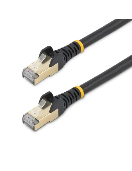 StarTech.com Cable de 1m de Red Ethernet RJ45 Cat6a Blindado STP - Cable sin Enganche Snagless - Negro