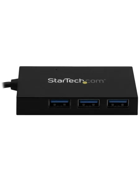StarTech.com Hub USB 3.0 de 4 Puertos - Hub USB Tipo-A con 1 Puerto USB-C y 3 Puertos USB-A - Alimentación por Bus USB - Hub