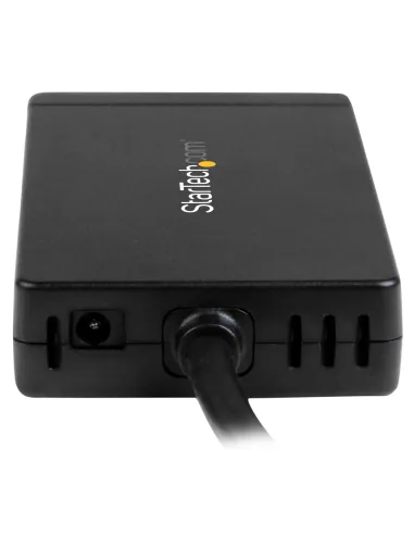 StarTech.com Concentrador USB 3.0 de 3 Puertos con USB-C y Ethernet Gigabit - 5Gbps - Con Adaptador de Alimentación