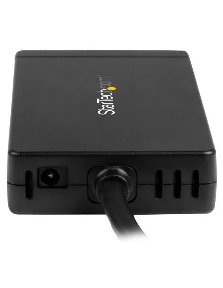 StarTech.com Concentrador USB 3.0 de 3 Puertos con USB-C y Ethernet Gigabit - 5Gbps - Con Adaptador de Alimentación