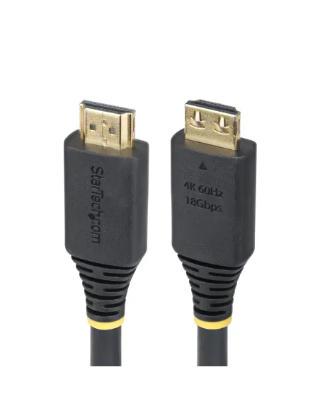 StarTech.com Cable HDMI de Alta Velocidad de 4,5m con Conectores con Agarre - 4K 60Hz 1440p 144Hz - HDR10 HDCP 2.2 ARC - 18Gbps