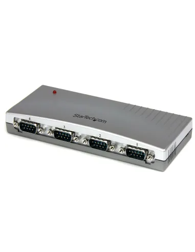 StarTech.com Hub Concentrador USB a 4 Puertos Serie RS232 - Ladrón Serie DB9 - Adaptador USB a Serie