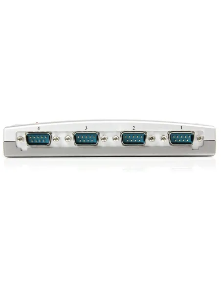 StarTech.com Hub Concentrador USB a 4 Puertos Serie RS232 - Ladrón Serie DB9 - Adaptador USB a Serie