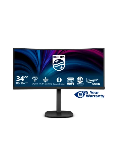 Philips 3000 series 34B2U3600C 00 pantalla para PC 86,4 cm (34") 3440 x 1440 Pixeles Wide Quad HD LCD Negro