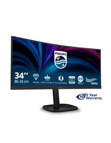 Philips 3000 series 34B2U3600C 00 pantalla para PC 86,4 cm (34") 3440 x 1440 Pixeles Wide Quad HD LCD Negro