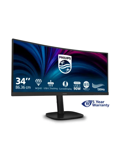 Philips 3000 series 34B2U3600C 00 pantalla para PC 86,4 cm (34") 3440 x 1440 Pixeles Wide Quad HD LCD Negro
