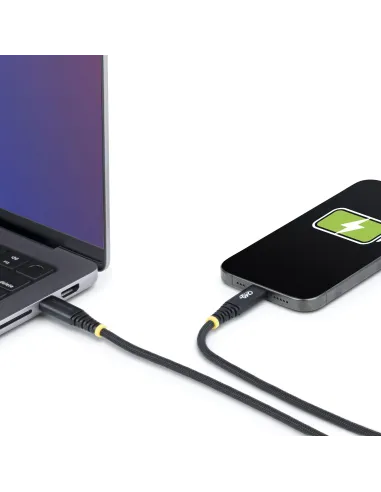StarTech.com Cable de Carga USB-C de 3m - Cable Cargador USB Tipo C - PD EPR 240W 5A - Durable y Ultra Flexible - Cable