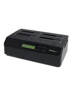 StarTech.com Clonador Borrador Autónomo USB 3.0   eSATA a SATA de 4 Bahías para Discos Duros y SSDs 1 3 - Docking Station -