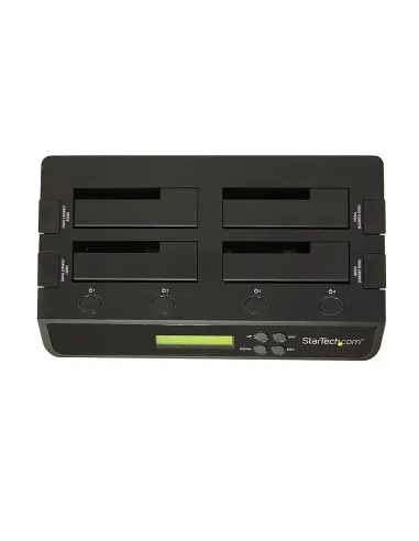 StarTech.com Clonador Borrador Autónomo USB 3.0   eSATA a SATA de 4 Bahías para Discos Duros y SSDs 1 3 - Docking Station -