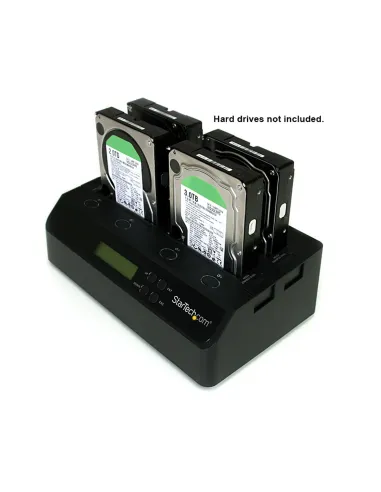 StarTech.com Clonador Borrador Autónomo USB 3.0   eSATA a SATA de 4 Bahías para Discos Duros y SSDs 1 3 - Docking Station -