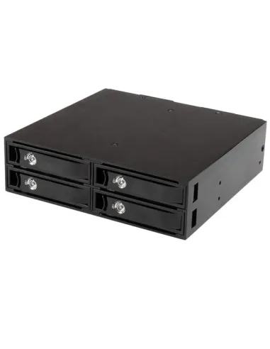 StarTech.com Backplane Rack Móvil 5,25 Pulgadas a 4 Unidades 2,5 SATA SAS