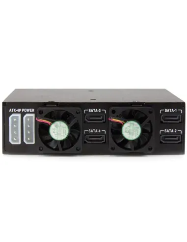 StarTech.com Backplane Rack Móvil 5,25 Pulgadas a 4 Unidades 2,5 SATA SAS