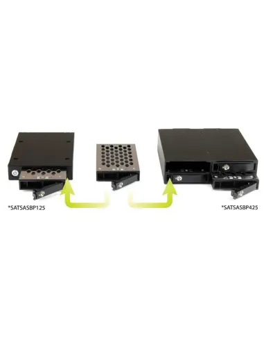 StarTech.com Backplane Rack Móvil 5,25 Pulgadas a 4 Unidades 2,5 SATA SAS