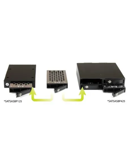 StarTech.com Backplane Rack Móvil 5,25 Pulgadas a 4 Unidades 2,5 SATA SAS