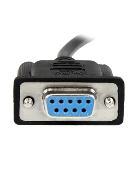 StarTech.com Cable de 2m Nulo de Módem Serie RS232 DB9 - Hembra a Hembra - Color Negro