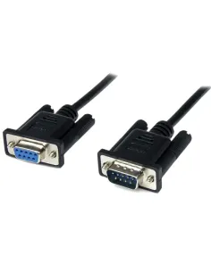 StarTech.com Cable 1m Módem Nulo Null Serie Serial DB9 Hembra a Macho - Negro