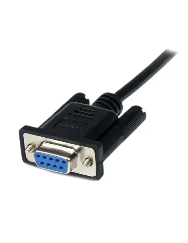 StarTech.com Cable 1m Módem Nulo Null Serie Serial DB9 Hembra a Macho - Negro