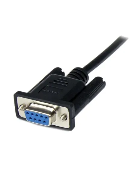 StarTech.com Cable 1m Módem Nulo Null Serie Serial DB9 Hembra a Macho - Negro